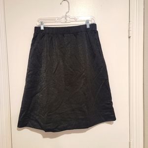 MDRN New Black and Silver Skirt Size Large NWT fits more Medium A-Line